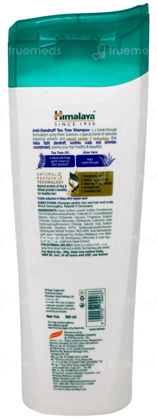 Himalaya Anti Dandruff Tea Tree Shampoo 180 Ml With Himaaya Neem ...