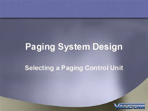 Paging Control System 的图像结果