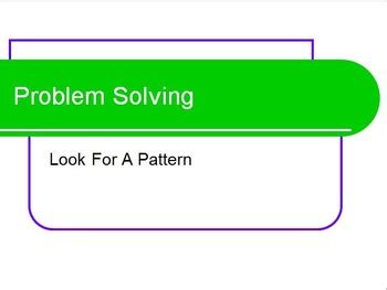 Image result for Look for a Pattern Problem Solving Strategy