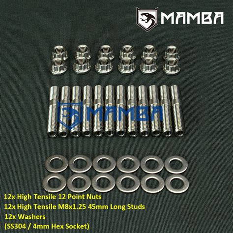 SS304 CNC Exhaust Manifold Stud Kit For Ford Fiesta | Ubuy India