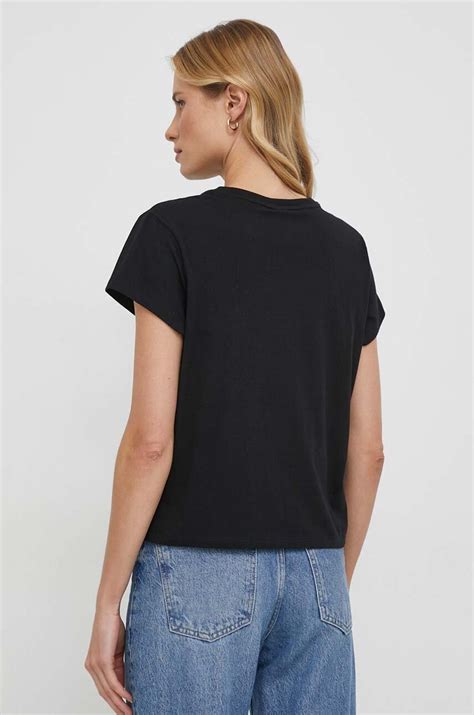 Dkny t-shirt bawełniany damski kolor czarny DP3T9563 | Answear.com