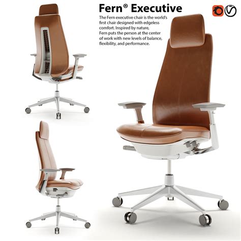 3D model office Desk chair HAWORTH Fern Executive