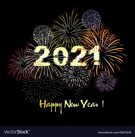 Happy new year 2021 Royalty Free Vector Image - VectorStock