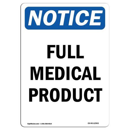 Signmission Safety Sign, OSHA Notice, 10" Height, Rigid Plastic, Full ...