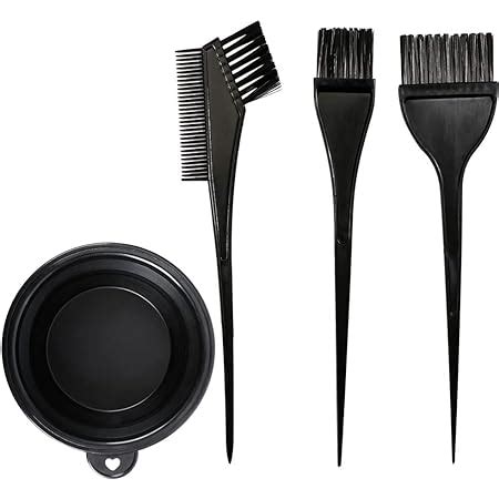 Hair Dye Color Brush and Bowl Set, 4Pcs Color Bowl Brushes Tool Mixing ...