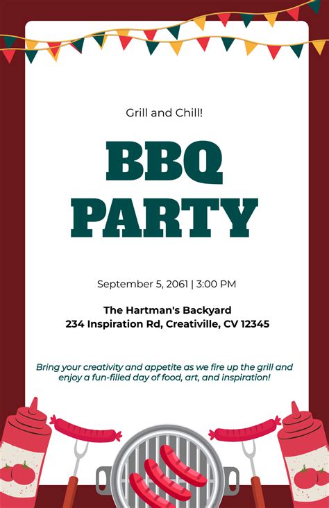 Free Bbq Invitation Templates, Editable and Printable