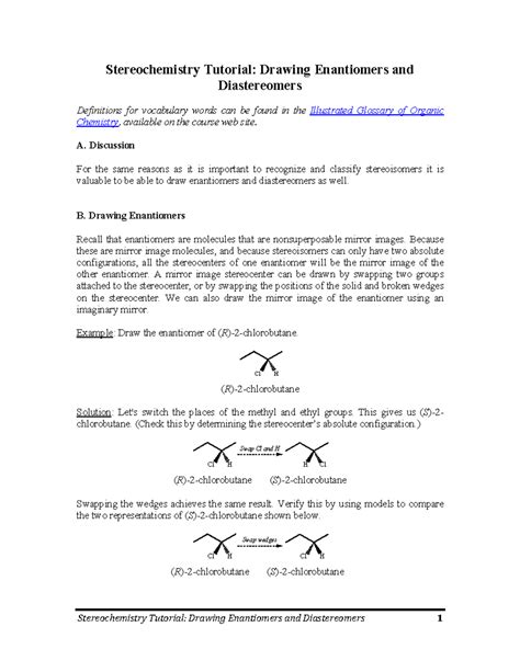 Draw enant - Stereochemistry Tutorial: Drawing Enantiomers and ...