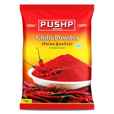 Pushp Brand Coarse Ground Red Chilli Powder Mirchi powder (1kgPack of 1 ...