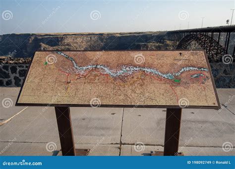 A Map of Snake River Canyon at Twin Falls Idaho Editorial Stock Image ...