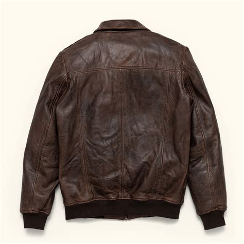 Vintage Brown Leather Bomber Jacket | Buffalo Jackson