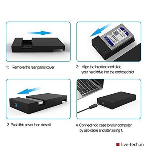 Buy Live Tech 3.0 USB Casing 8.89 cm/6.35 cm(3.5/2.5 Inch) SATA to USB ...