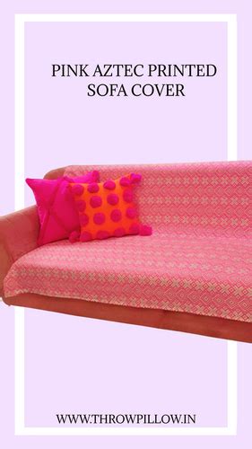 Luxe Pink Aztec Pattern Sectional L Shape Sofa Cover | Throwpillow