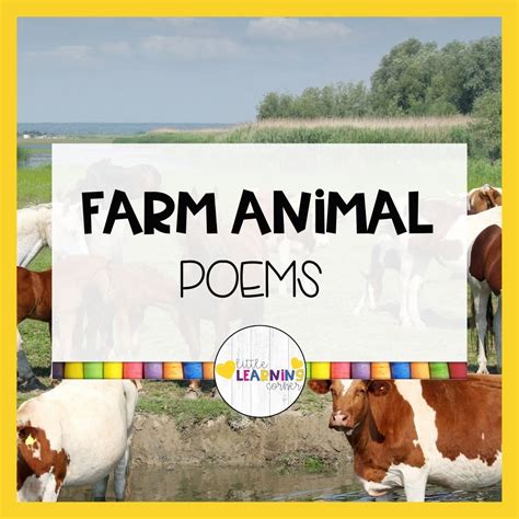 Farm Animal Poems For Preschool at Hiroko Hall blog