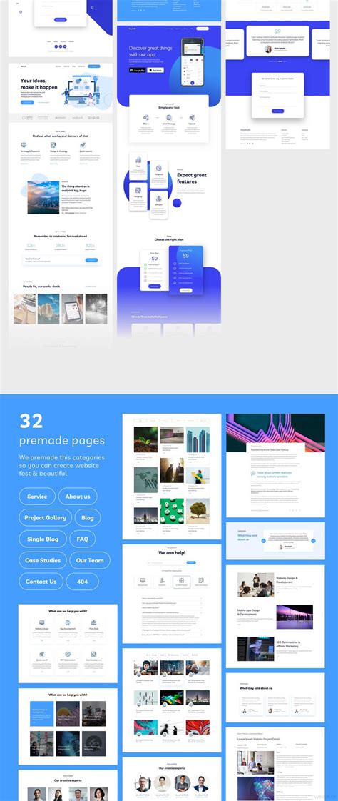 32个企业网站现代网页设计素材下载 - UI素材下载