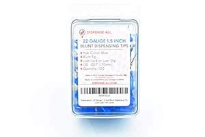 Dispense All - 22 Gauge 1.5 Inch Blunt Dispensing Tip, Luer Lock, 100 ...