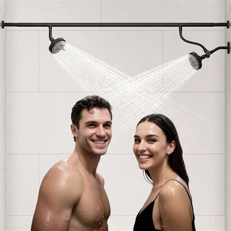 NTPN Dual Shower Head for Couples, High Pressure Double Shower Head for ...