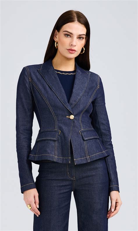 Mara Fitted, Seam-Detail Denim Jacket | Generation Love