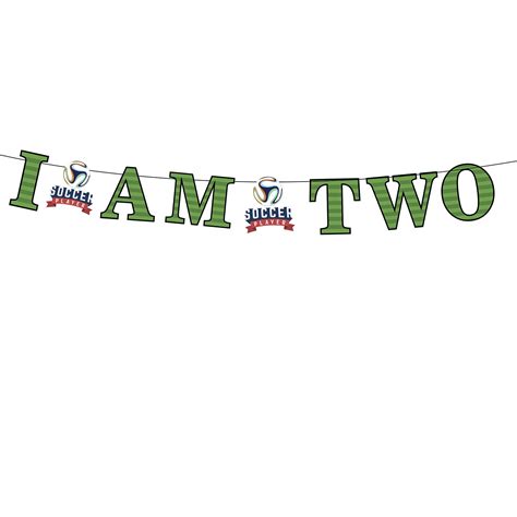 I Am Two Soccer Banner Boys / I Am Two Birthday Banner / I Am Two ...