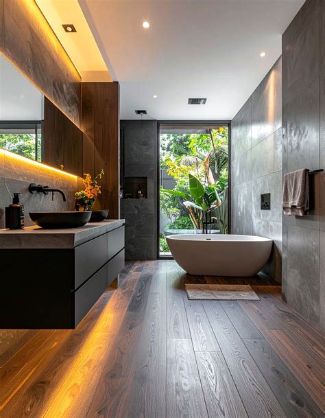 25 Dark Wood Floor Bathroom Ideas for a Cozy Retreat