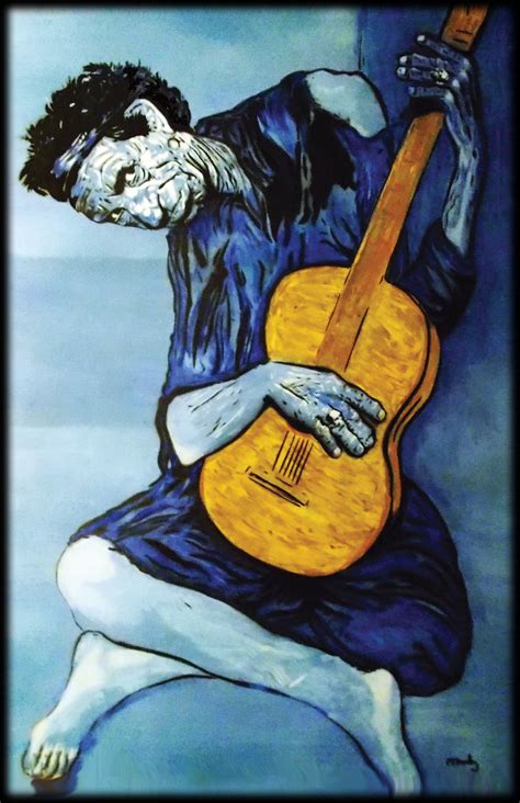 ArtStation - Blues Period - Keith Richards as The Old Guitarist