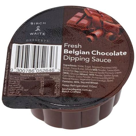 Birch & Waite Belgian Chocolate Dipping Sauce 110ml | Woolworths