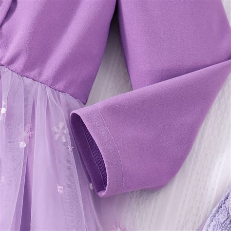 "Buy Kids Girls Purple Embroidered Tulle Overlay Blazer Dress & Frock ...