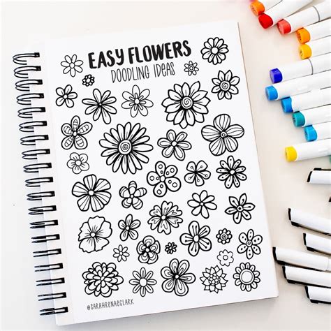 Flower Doodles Easy at Robert Parsley blog