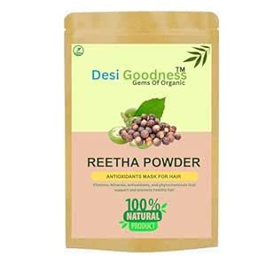 Desi Goodness Reetha Powder (200 g) - Hair Pack Powder for Dandruff ...