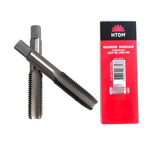 Jogo de Macho Aço Liga Polegada 2 Peças UNC e UNF HTOM - Parafusos e ...