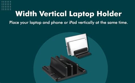 TARKAN Adjustable Width Vertical Laptop Holder | 2-Slot Desk Space ...