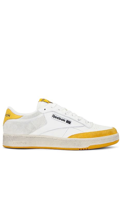 Reebok X NGG Club C Sneaker In White & Orange in White & Orange | REVOLVE