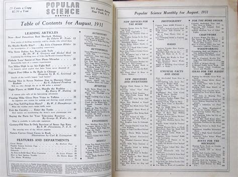 Popular Science Monthly, August 1931, Vol. 119: No. 2, [Featuring ...