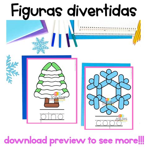 Motricidad fina Plastilina invierno Winter in Spanish Play Dough Mats ...