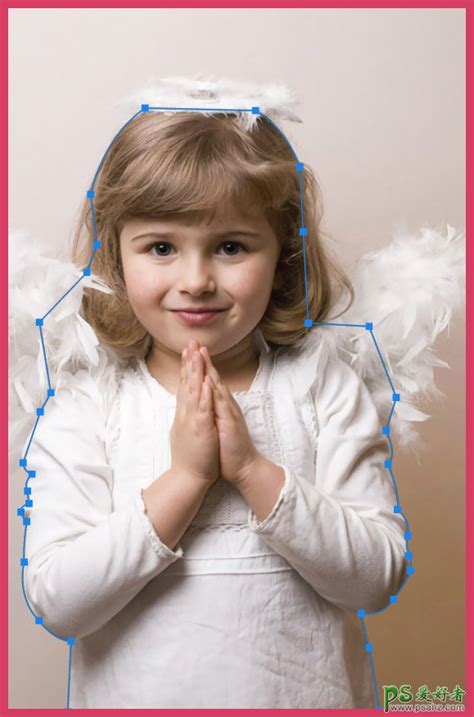 PS人像抠图教程：给可爱的天使小女孩儿照片抠图换背景PS人像抠图-站长资讯中心