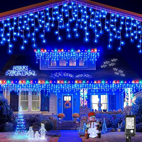 Icicle Christmas Lights Outdoor, 33ft 400 LED Icicle Lights for Outside ...