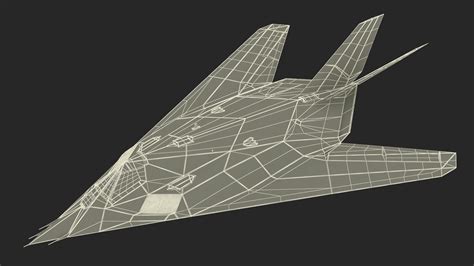 3D Stealth Aircraft F-117 Nighthawk in Flight Simplified model | 3D ...