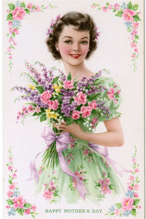Vintage Mother's Day Card Free Stock Photo - Public Domain Pictures