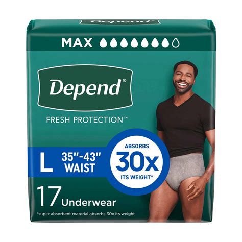 Buy Depend Fresh Protection Men’s Incontinence Underwear, Maximum ...