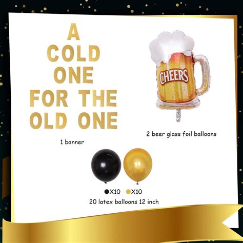 Buy A COLD ONE FOR THE OLD ONE 30th 40th 50th 60th Birthday Decorations ...