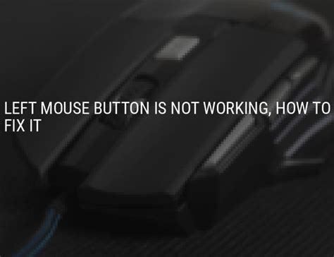Image result for Left Mouse Button Not Working