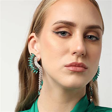 Buy SOHI Gold Plated Green Drop Earring Women and girls | Fashion ...