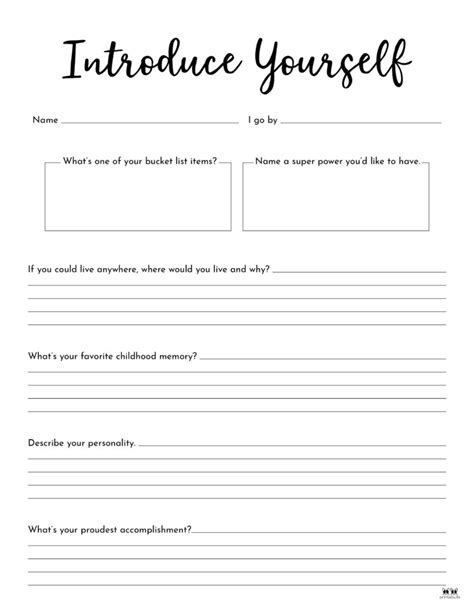 Image result for ESL Self Introduction Worksheet