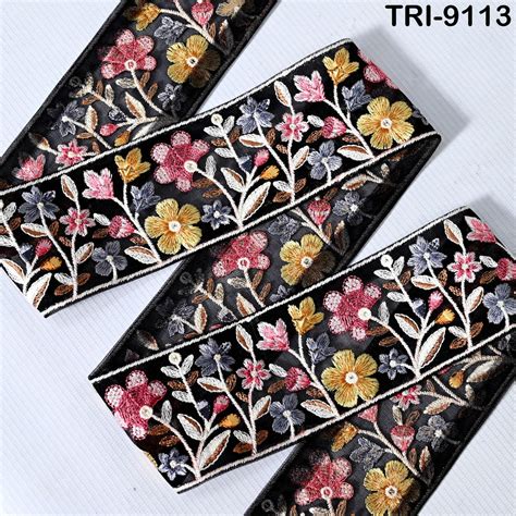 3 Yard Floral Embroidery Ribbon for Kids DIY Crafting Sewing Costumes ...