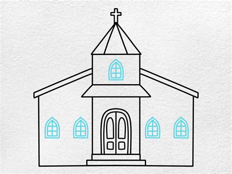 How to Draw a Church - HelloArtsy