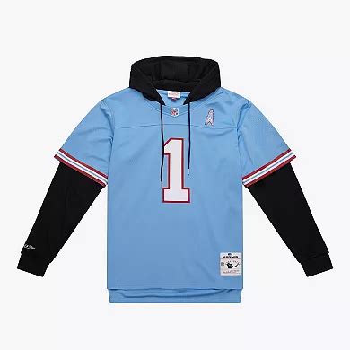 Men's Mitchell & Ness Warren Moon Light Blue Houston Oilers Player Name ...