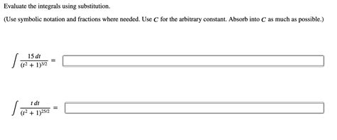 Evaluate Integrals Using Substitution 的图像结果