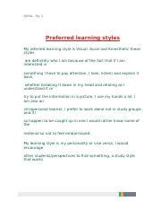 Preferred Learning Styles Examples 的图像结果