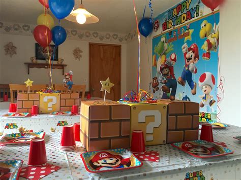 Mario Bros Party Decoration | Super mario birthday party, Mario bros ...