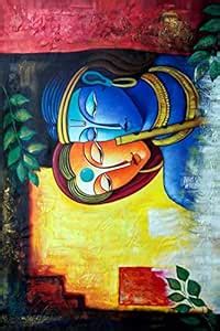 British Terminal™ Lord Radha Krishna Canvas Painting Poster Waterproof ...