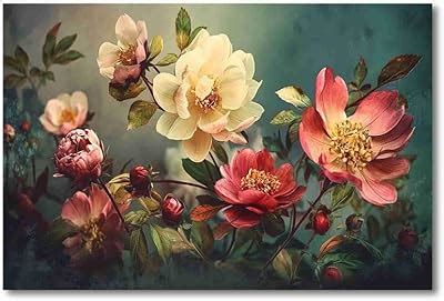 SAF paintings Unframed Rolled Art Print|Abstract Floral Canvas Wall Art ...